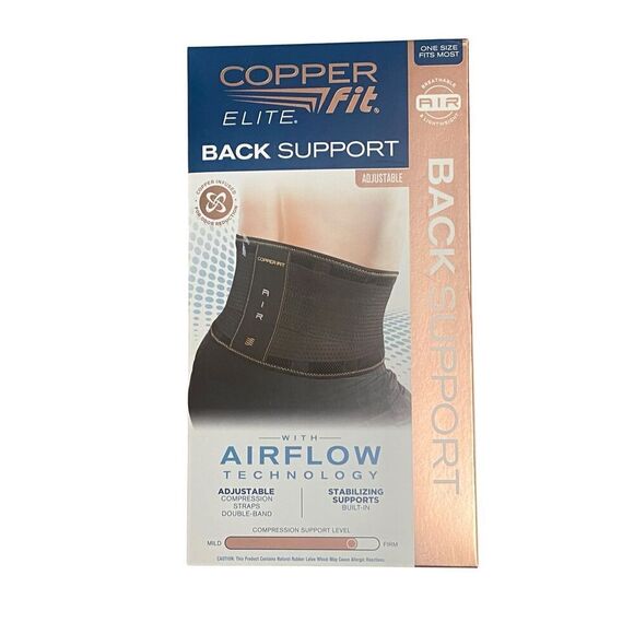 Copper Fit - Elite Back Support 30-50" AirFlow Back Brace Adjustable Double-Band - Picture 1 of 2